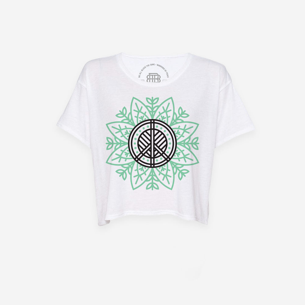 Bound By Blood Nature Lotus Women's White Crop Top