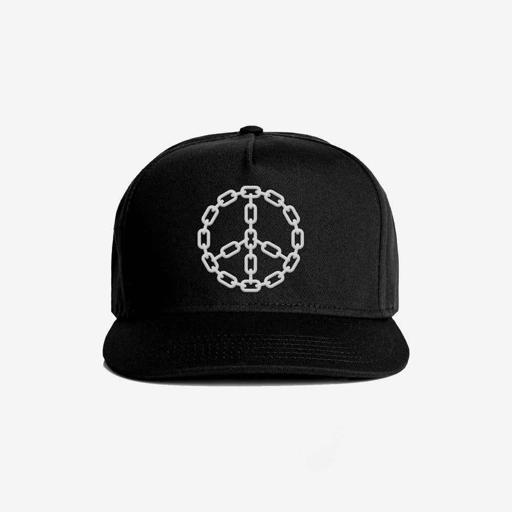 Bound By Blood Peace Chain Black & White 5-Panel Snapback Hat