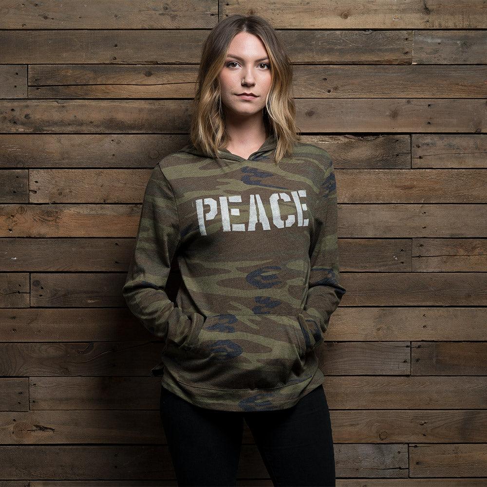 Bound By Blood Peace Stencil Camo Unisex Lightweight Hoodie