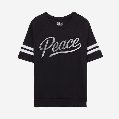 Bound By Blood Team Peace Black Women's Short Sleeve Crewneck