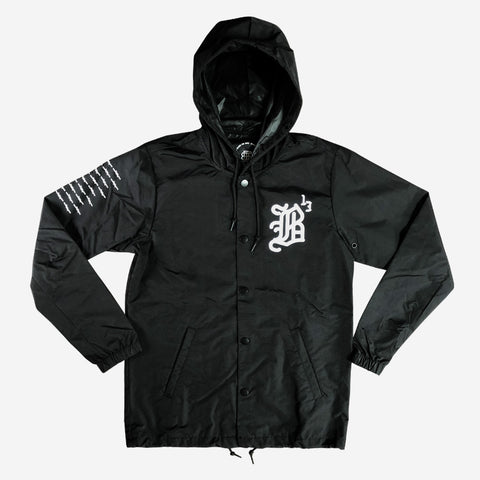 Bound By Blood B13 Unisex Black Hooded Button-Up Jacket