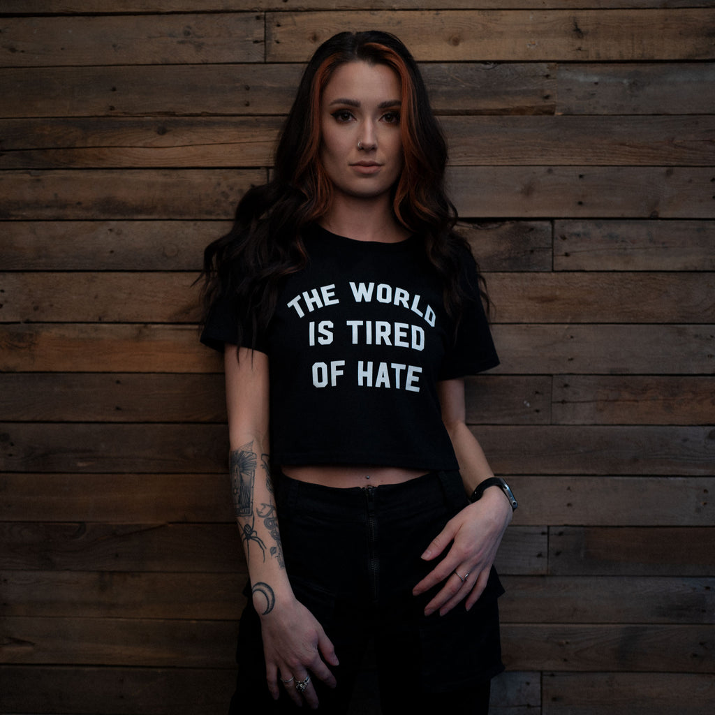 Bound By Blood Tired of Hate Women's Cropped T-Shirt